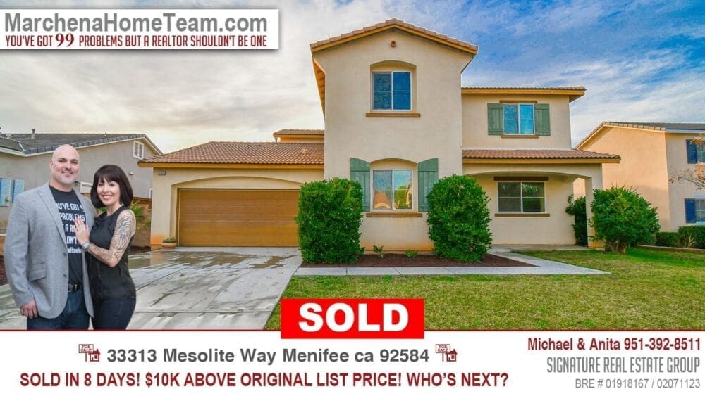 Sold 33313 Mesolite Way Menifee Ca 92584