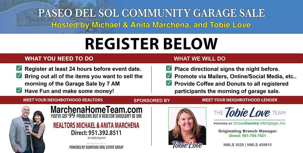 Paseo Del Sol Community Garage Sale