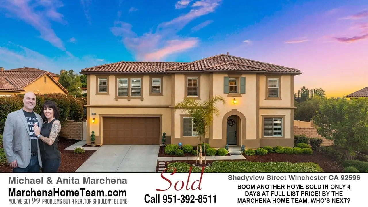 Sold 32535 Shadyview Street Winchester CA 92596