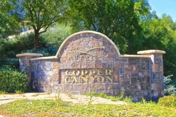 Copper Canyon neighborhood in Murrieta California near foothills and trails