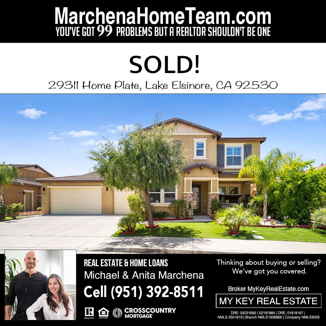 Sold 29311 Home Plate Lake Elsinore CA 92530