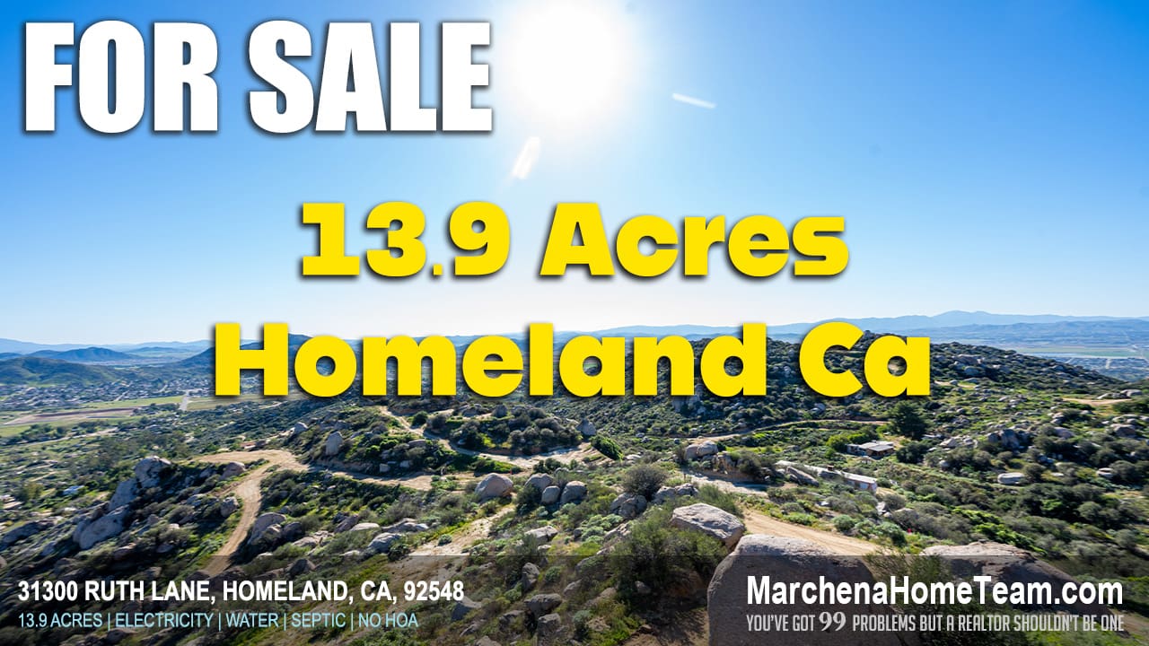 13.9 Acres for Sale in Homeland CA – 31300 Ruth Lane
