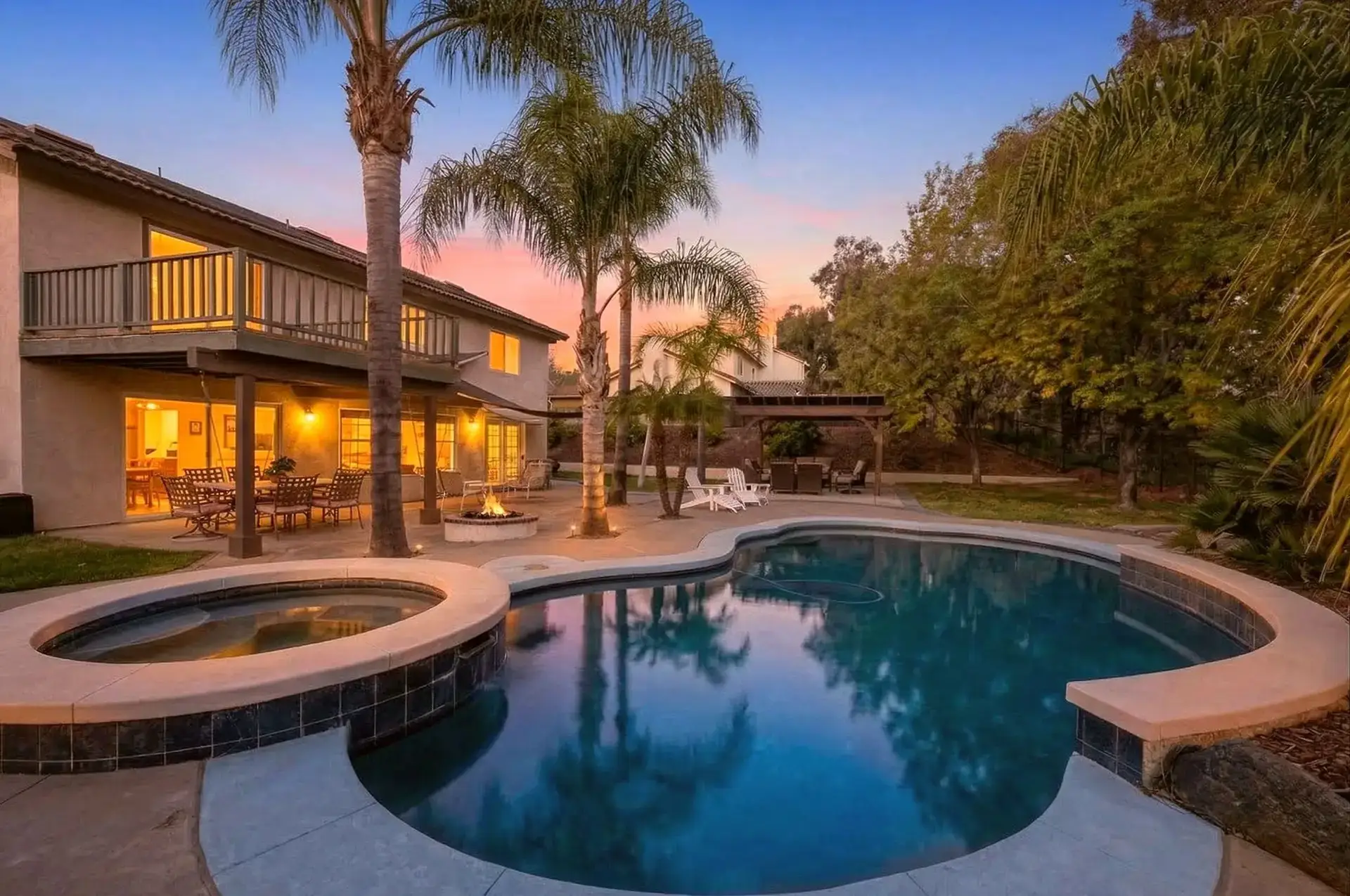 Temecula pool home for sale at 42928 Agena St with backyard pool and spa