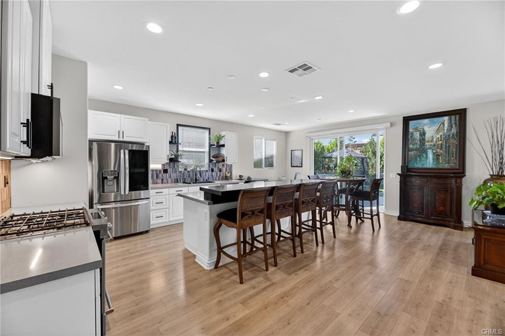Upgraded kitchen interior at 36275 Firelight in Wildomar CA with large island and open layout