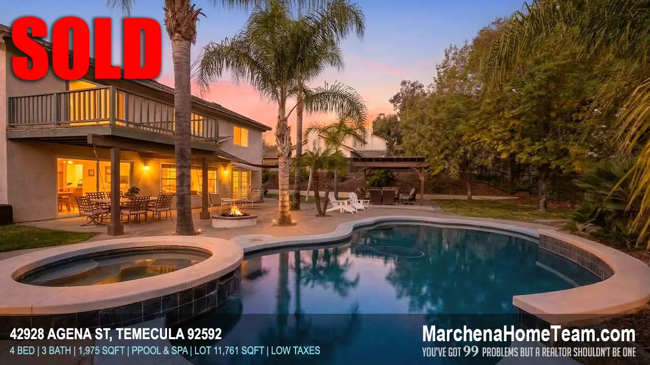 Sold Temecula pool home with private backyard and no rear neighbors at 42928 Agena St