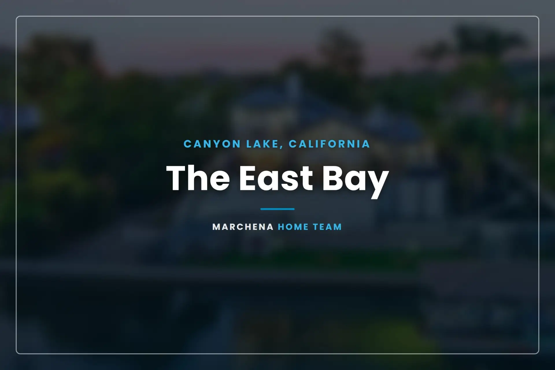 The East Bay in Canyon Lake, California