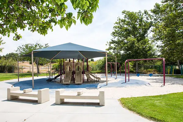 Crowne Hill Park playground and swings in Temecula California