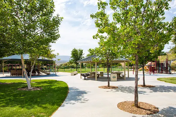 Crowne Hill Park walking path and picnic area in Temecula California