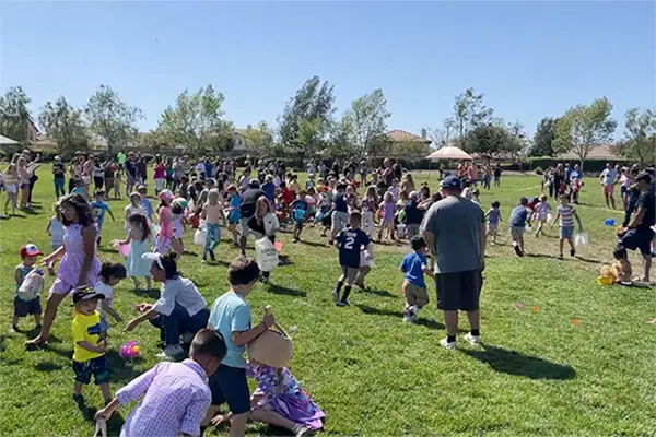 Marchena Home Team sponsored Crowne Hill Easter egg hunt at Flower Hill Park in Temecula