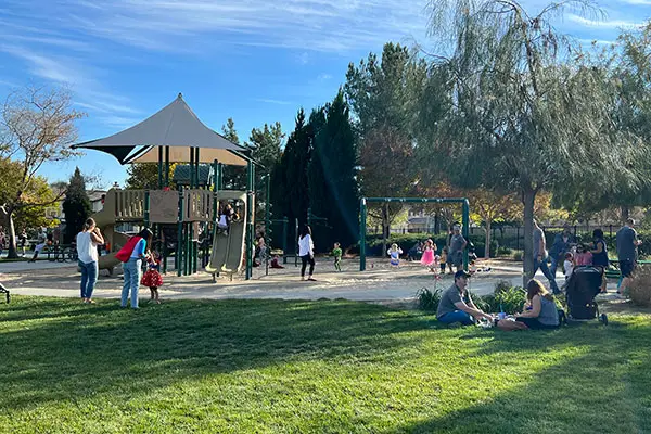 Marchena Home Team volunteering at Crowne Hill Flower Hill Park event in Temecula