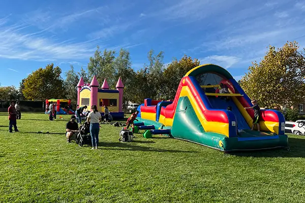 Marchena Home Team sponsored Crowne Hill Halloween bounce house event in Temecula