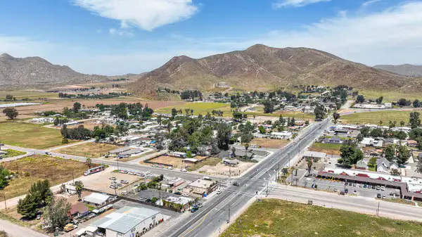 Winchester California community and valley aerial view