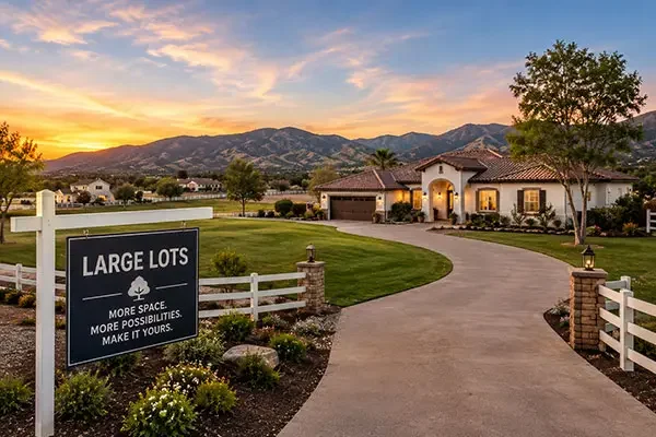 Temecula home with large lot and mountain views