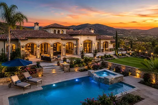Luxury home with pool and mountain views in Temecula CA